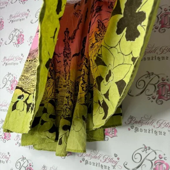 RDI Hawaii skirt sequin ombrΓ© pink orange yellow green sparkly shimmer volcano - Picture 8 of 15